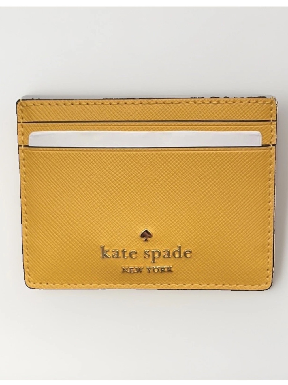 KATE SPADE New York Yellow Saffiano Card Holder